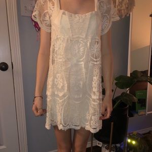 Free People Ivory Lace Dress